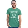 thumbnail image 1 of Adult Silly Goose University Funny Gift Idea Deluxe Soft T-Shirt, 1 of 1