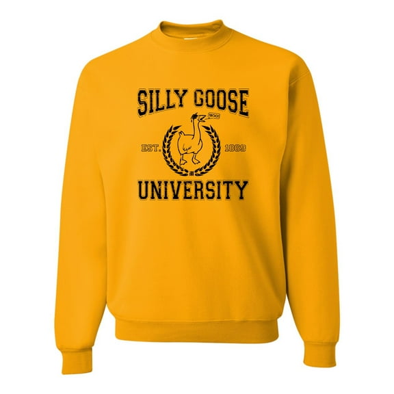 Adult Silly Goose University Funny Gift Idea Sweatshirt Crewneck