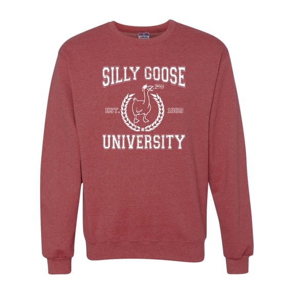 Adult Silly Goose University Funny Gift Idea Sweatshirt Crewneck