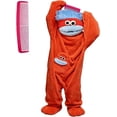 thumbnail image 1 of Adult Silly Onesie Funny Monster Hooded One Piece Loungewear Fleece Pajamas,Funny Halloween Pumpkin Costumes,Big Mouth Monster New Funny Pajamas,Monster Onesie Adult,Wearable Blankets for Women & Men, 1 of 7