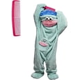 thumbnail image 1 of Adult Silly Onesie Funny Monster Hooded One Piece Loungewear Fleece Pajamas,Funny Halloween Pumpkin Costumes,Big Mouth Monster New Funny Pajamas,Monster Onesie Adult,Wearable Blankets for Women & Men, 1 of 6
