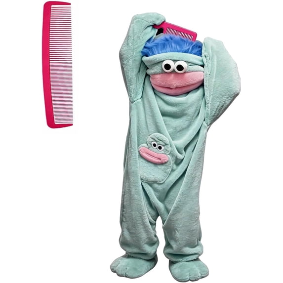 Adult Silly Onesie Funny Monster Hooded One Piece Loungewear Fleece Pajamas