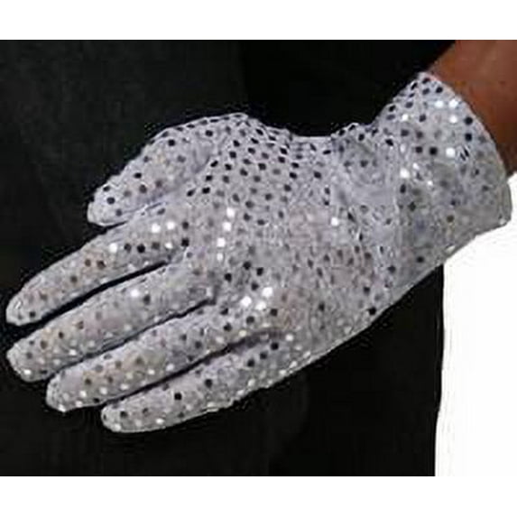 Adult Silver Pop Star Sequin Glove