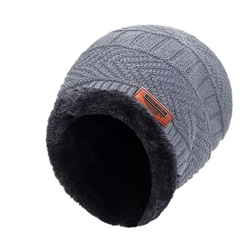 Single Hat Adult Single Hat Gray C Hat Mens Winter Warm Earmuffs Plus Velvet ...