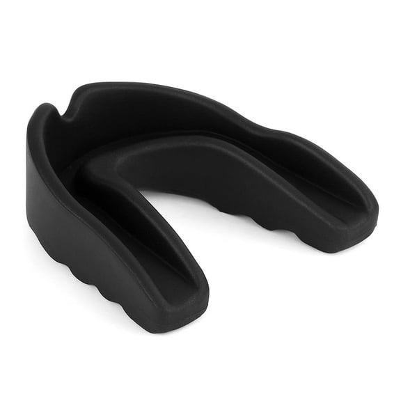 Adult Single Mouthpiece with Durable Ventilated Case - Customizable Fit, Boil and Wear Instructions, Solid Construction for Superior Protection, Black, Pack of 10