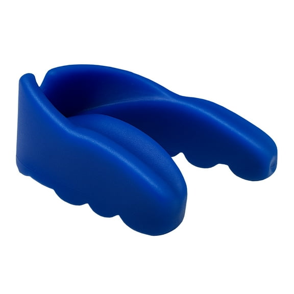 Adult Single Mouthpiece with Durable Ventilated Case - Customizable Fit, Boil and Wear Instructions, Solid Construction for Superior Protection, Blue