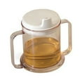 thumbnail image 1 of Adult Sippy Cup 2 Handle Plastic Mug 10 oz No Spill Cups for Elderly Spill Resistant Lightweight Drinking Mug with Easy to Grasp Handles for Hot and Cold Beverages, 1 of 9