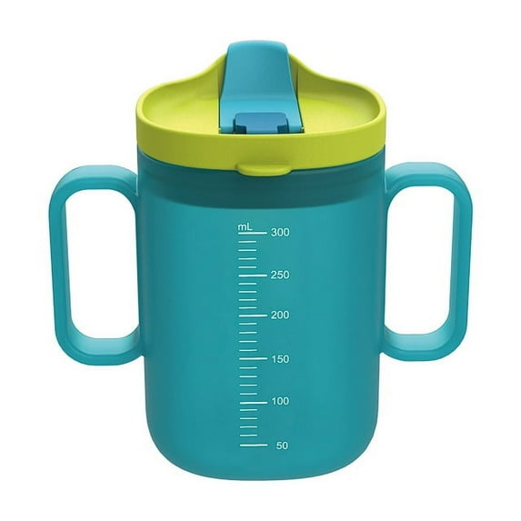 Adult Sippy Cup for Elderly Spill-Proof,300ml Spill-Proof Cup With Handles,Non-Spill Cups for Seniors,Feeding Cup With Lid And Straw For Patients,Senior Care Cup,Senior Drinking Mug