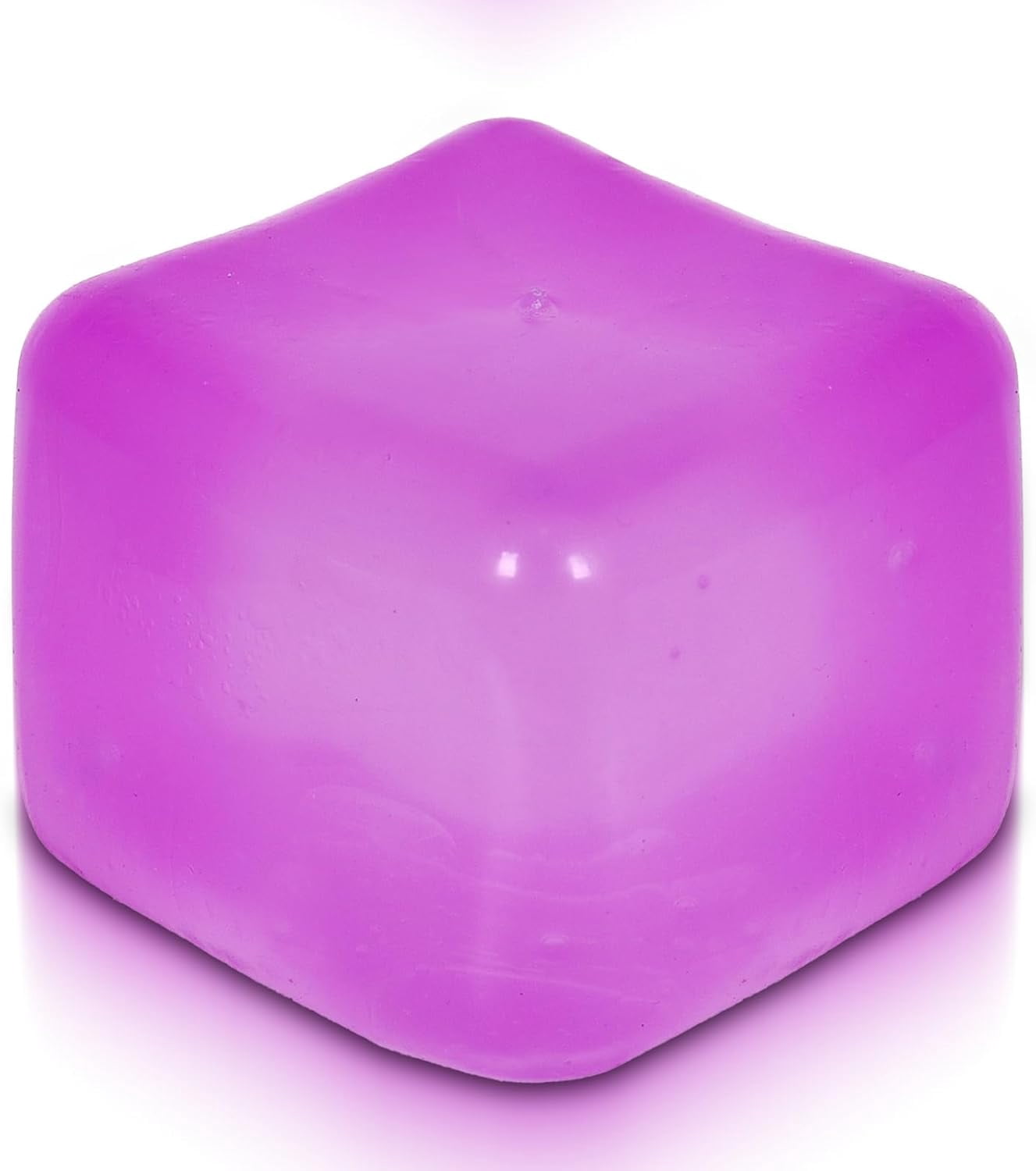 Adult-Size 2.76inch/7cm Stress Cube – Larger Than Mini Squishy Cubes, Slow-Rise Sensory Fidget for Stress Relief, Focus & Light Hand Exercise – Safe for Ages 3+ (Purple)