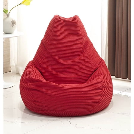 adult corduroy bean bag, red