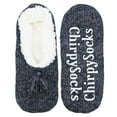 thumbnail image 1 of Adult Size Large Fuzzy Cozy Fancy Yarn Slippers Non-Slip Lined Socks, 1 Pair Black, 1 of 1