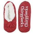 thumbnail image 1 of Adult Size Large Fuzzy Cozy Fancy Yarn Slippers Non-Slip Lined Socks, 1 Pair Red, 1 of 1