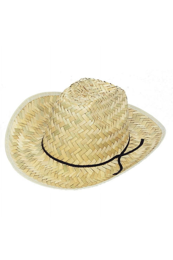 Adult Size Straw Cowboy Hat, 1ct
