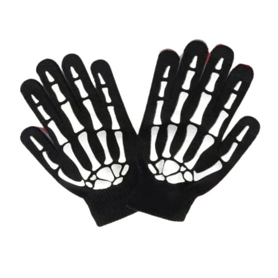 Adult Skeleton Gloves Bones Costume Fingers Hands Goth Biker Racing