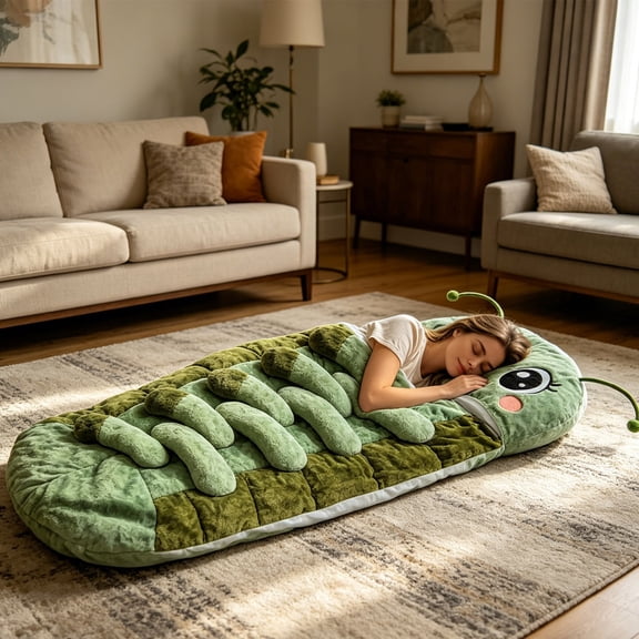 Adult Sleep Sack Free Compression Sack Hugging Caterpillars Sleeping Bags Plushies Cocoons Sleeping Bag Unique Large Nap Mat Cold Weather Sleeping Bag Cotton Flannel For Adults Big And Tall