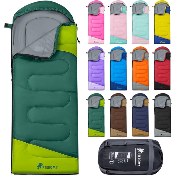 Adult Sleeping Bag 30  F65  F Comfort Range Water Resistant Lightweight Machine Washable 7ft 2in