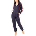 thumbnail image 1 of Women Plain Onesies – Fleece One-Piece Hooded Plain Onesie for Women, Zip-up Unisex Playsuit Jumpsuit Pajamas for Adults, 1 of 2