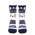 thumbnail image 1 of Adult Slipper Socks Women Men Christmas Cute Graphic Lined Socks With Grippers Non Thermal Cozy Stockings Winter Thicked Home Sleep Gift,Blue, 1 of 3