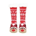thumbnail image 1 of Adult Slipper Socks Women Men Christmas Cute Graphic Lined Socks With Grippers Non Thermal Cozy Stockings Winter Thicked Home Sleep Gift,Red, 1 of 4