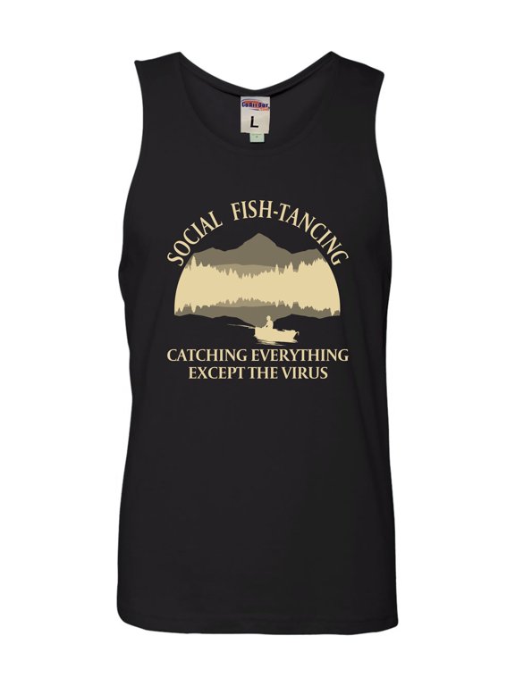 Adult Social Fish-tancing Sleeveless Tank Top Cotton T-Shirt