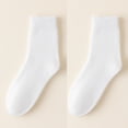 thumbnail image 1 of Adult Socks Women's Winter Mid Tube Socks with Fleece for Warmth and Cold Protection Fleece Socks Men's Athletic Socks White One Size, 1 of 6