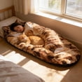 thumbnail image 1 of Adult Soft Sleeping Bag — Plush Cat Envelope Design for Camping, Travel & Home Lounging, Cozy Washable Warm Blanket, 69x31 Inches, 1 of 6