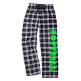 thumbnail image 1 of Adult Softball Black and White Flannel Pants (Neon Green, Adult Medium), 1 of 2