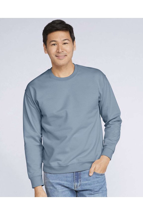 Adult Softstyle Fleece Crew Sweatshirt - STONE BLUE - M