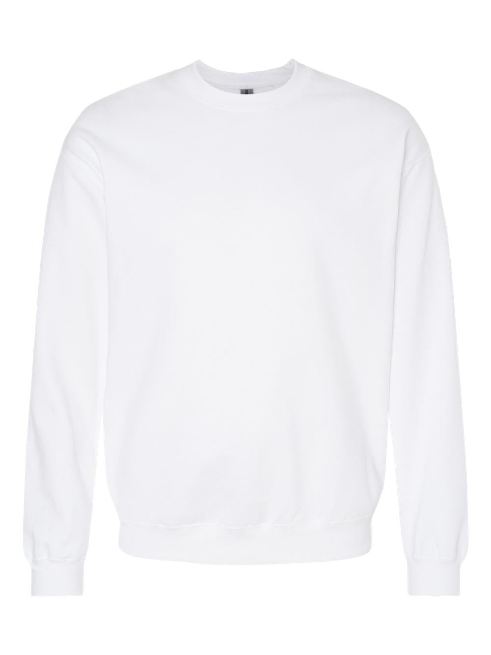 Adult Softstyle® Fleece Crew Sweatshirt - WHITE - L
