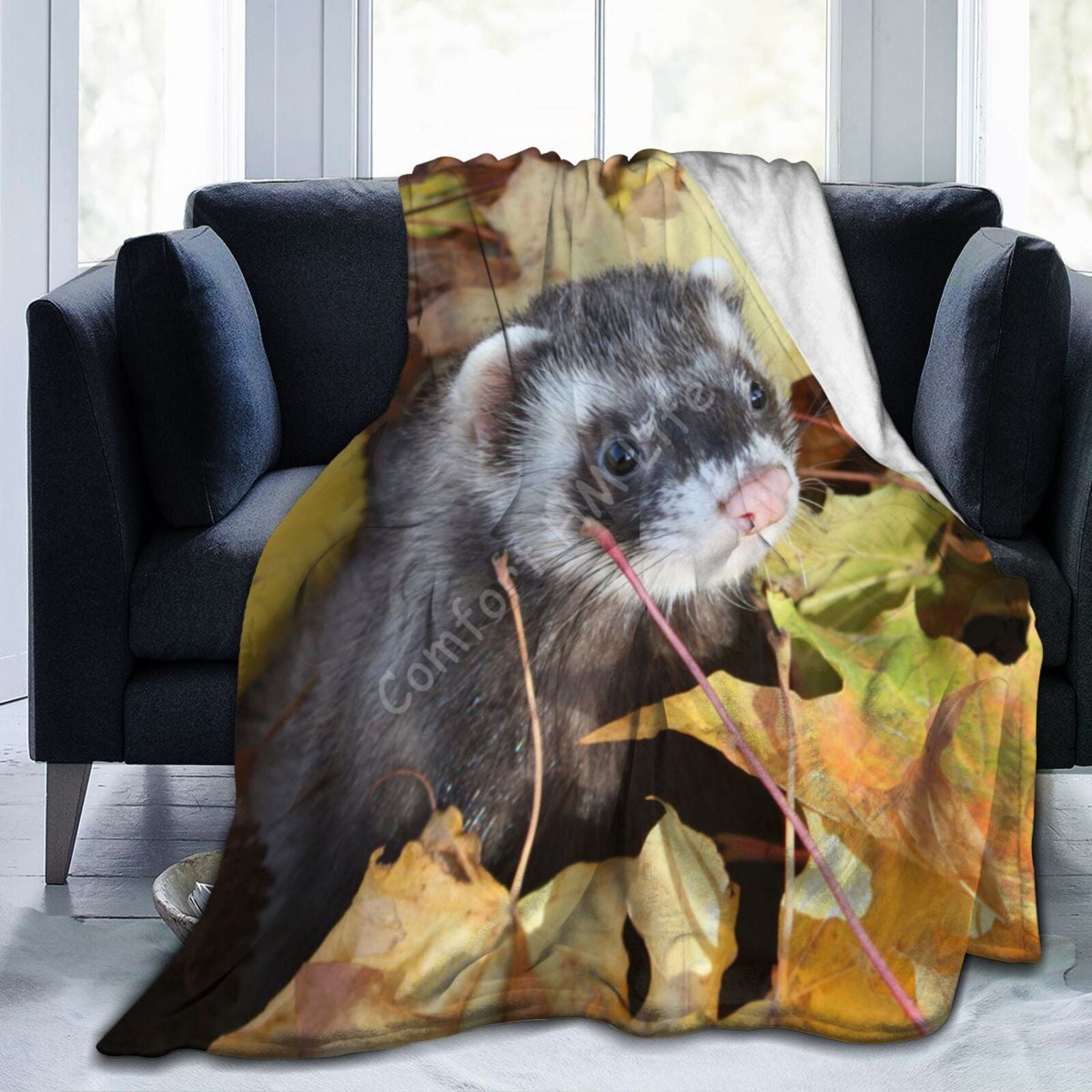 Adult Special Cute Ferret Throw Blanket Fashion Plush Throw Blankets