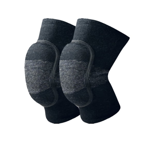 Adult Sponge Sports Knee Pads, Breathable Knee Protection for Volleyball and Dance, Soft Padding Gear for Wrestling and Basketball(Black, L)