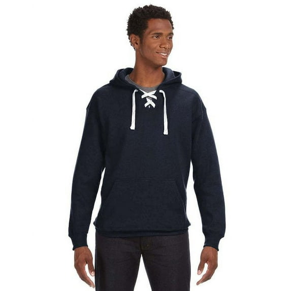 Adult Sport Lace Hooded Sweatshirt - NAVY - L