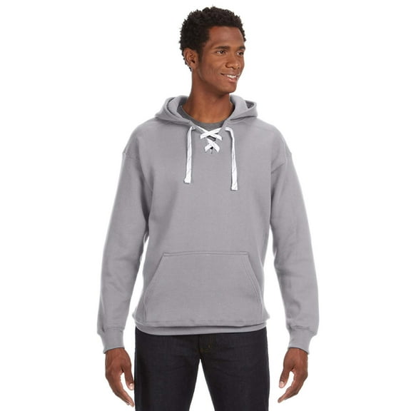 Adult Sport Lace Hooded Sweatshirt - OXFORD - 3XL
