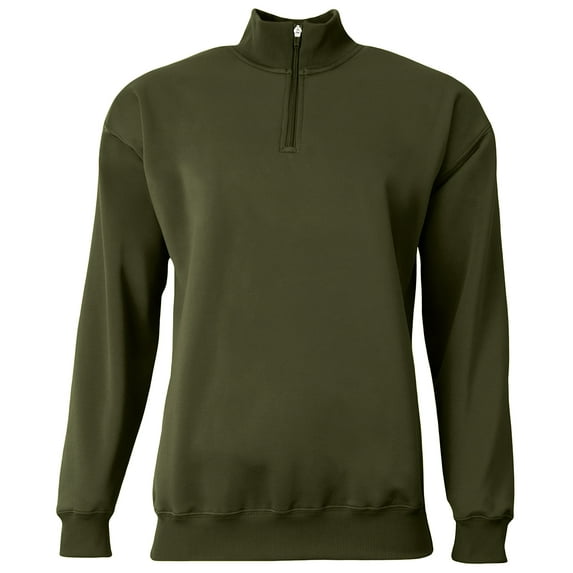 Adult Sprint Fleece Quarter-Zip - MILITARY GREEN - 2XL