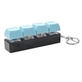 thumbnail image 1 of Adult Squeeze Toy, Keyboard Squeeze Toy, Sensory, Plastic 4X1inKeyring, 4 Click Switches, Black Light Blue, 1 Pc, Keychain Squeeze, Relaxation Relaxation, 1 of 9