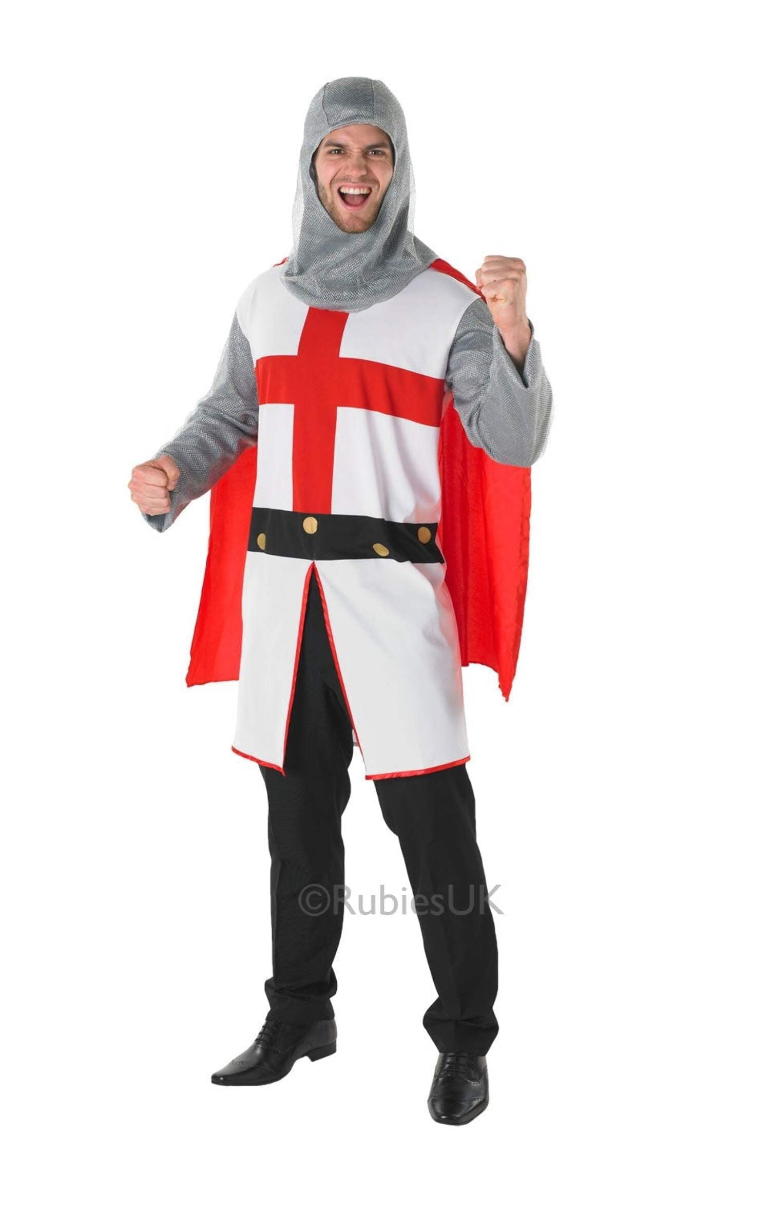 Adult St George Knight Costume Generic X Large Male White Fancy Dress ...