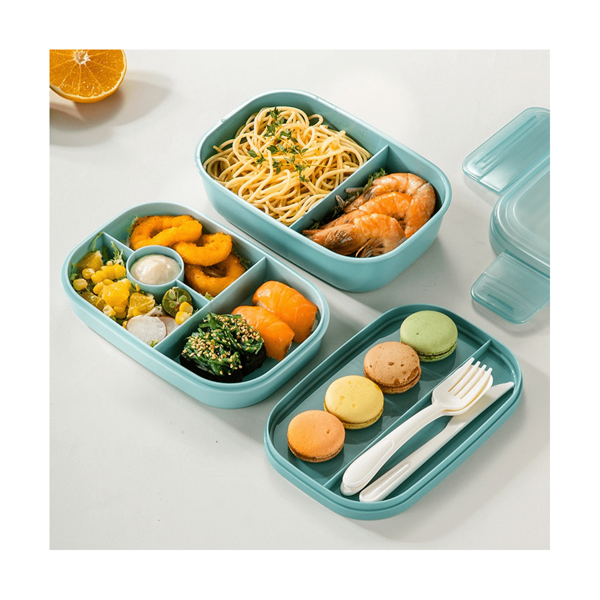 Adult Stackable Bento Lunch Box 3 Layer LeakProof AllIn1 Bento Box