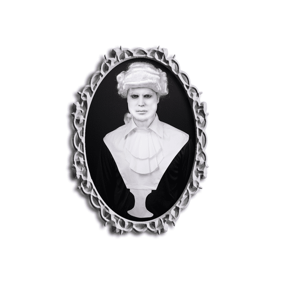 Adult's Mens Old Ghostly Colonial Englishman Bust Head Costume Accessory Kit