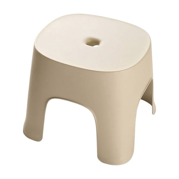 Adult Step Stool, Beige Small Portable Foot Stool, 1 Pack Non Slip Bathroom Stool for Kids Seniors Shoe Changing Kitchen Counter Toilet Pet Stool