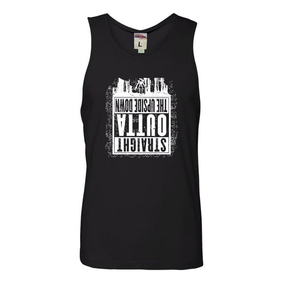 Adult Straight Outta The Upside Down Sleeveless Tank Top Cotton T-Shirt