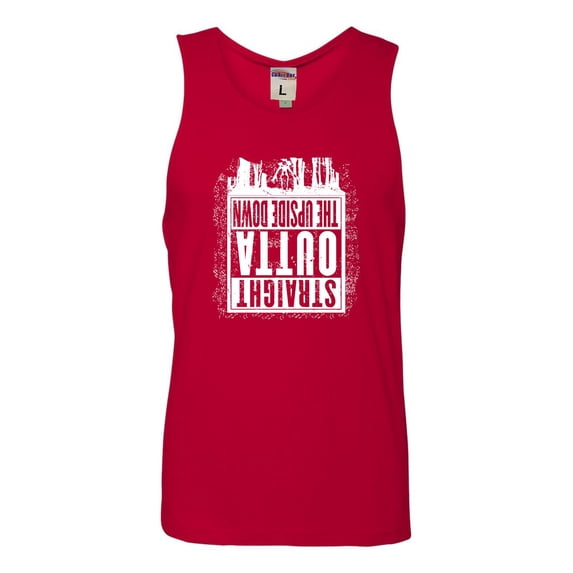 Adult Straight Outta The Upside Down Sleeveless Tank Top Cotton T-Shirt