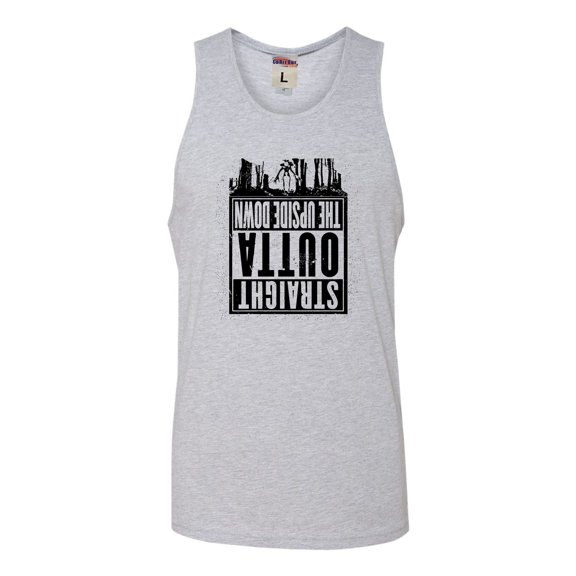 Adult Straight Outta The Upside Down Sleeveless Tank Top Cotton T-Shirt