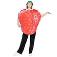 thumbnail image 1 of Adult Strawberry Costume Tunic with Matching Leaf Hat, Halloween Cosplay Costume Funny Fruit Cosplay Outfit for Themed Parties, Stage Performance and All Holiday Events, 1 of 6