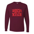 thumbnail image 1 of Adult Stuck In The Upside Down Long Sleeve T-Shirt, 1 of 1