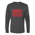 thumbnail image 1 of Adult Stuck In The Upside Down Long Sleeve T-Shirt, 1 of 1