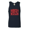 thumbnail image 1 of Adult Stuck In The Upside Down Sleeveless Tank Top Cotton T-Shirt, 1 of 1