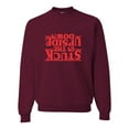 thumbnail image 1 of Adult Stuck In The Upside Down Sweatshirt Crewneck, 1 of 1