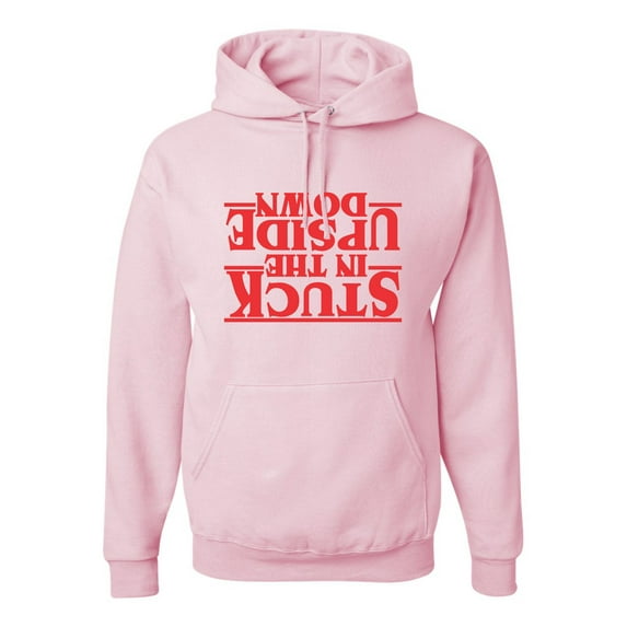 Adult Stuck In The Upside Down Sweatshirt Hoodie
