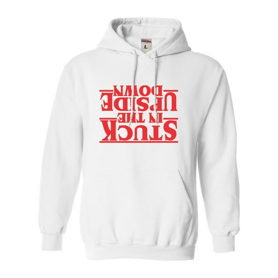 Adult Stuck In The Upside Down Sweatshirt Hoodie