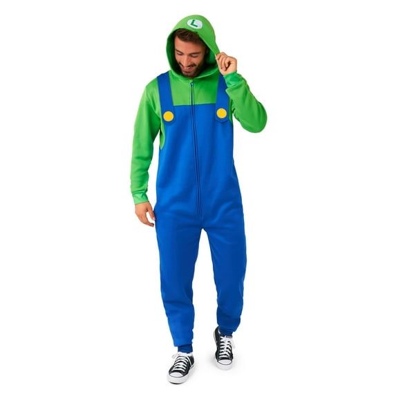 OppoSuits Adults' Onesies Luigi Onesie - XXL Blue
